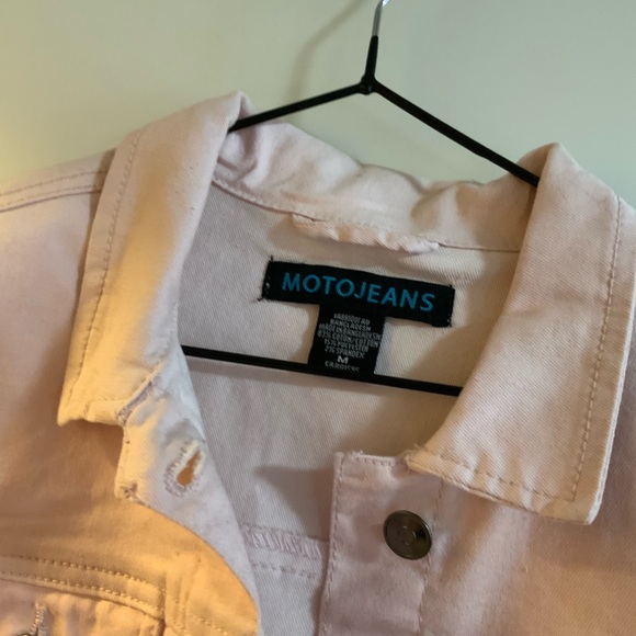 Fairweather Moto Jeans // Pink Denim Jacket - Picture 3 of 8